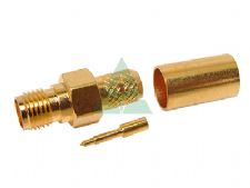 SMA Female Reverse Polarity  Crimp-on Type