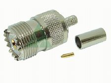UHF Straight Female Crimp-on Type